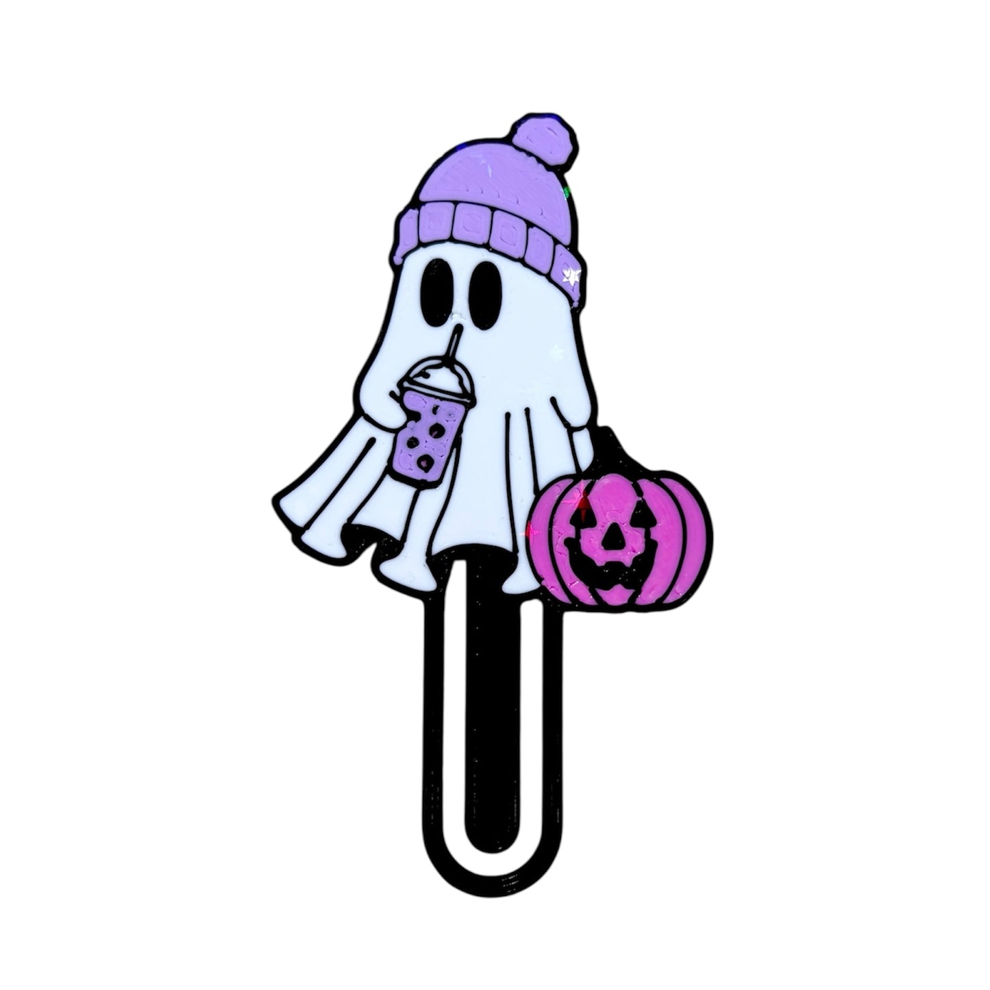 Cool Ghost Bookmark Pink Pumpkin