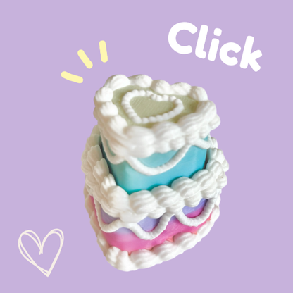 Vintage Heart Cake Clicky Fidget