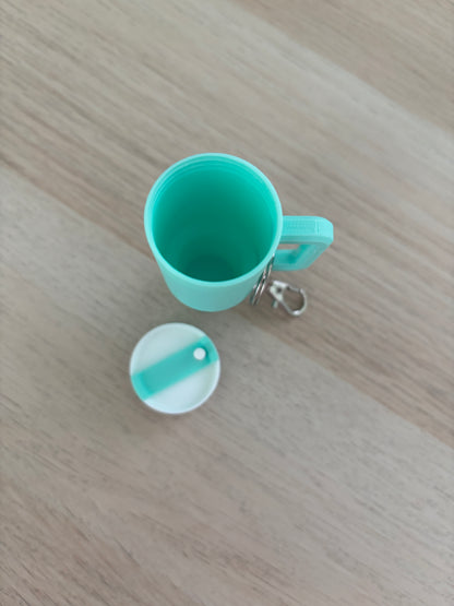 Mini tumbler keychain Teal