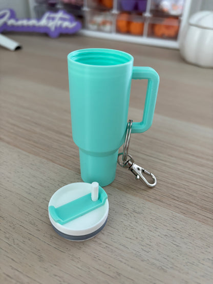 Mini tumbler keychain Teal