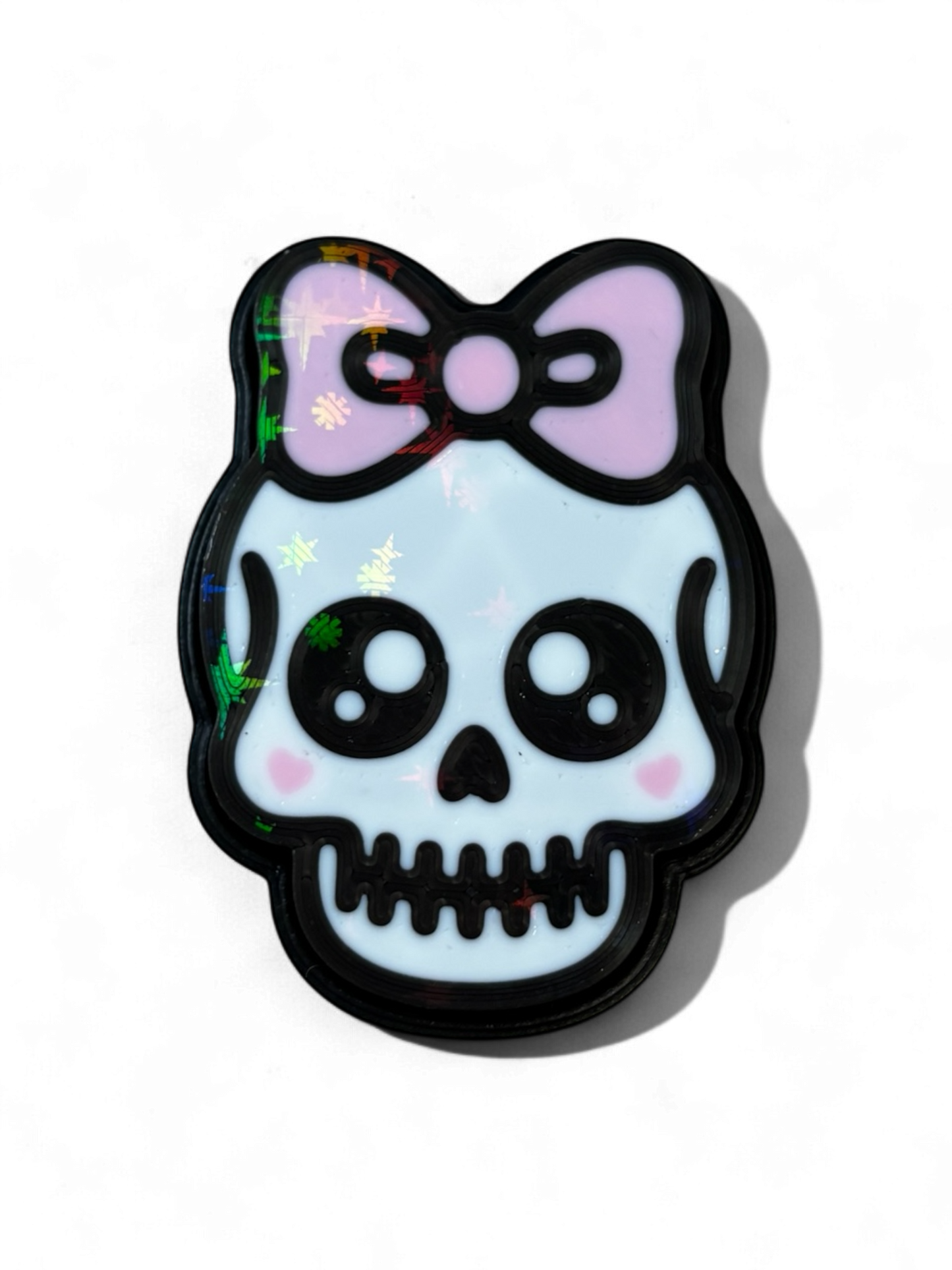 Skull with Bow Clicker Fidget