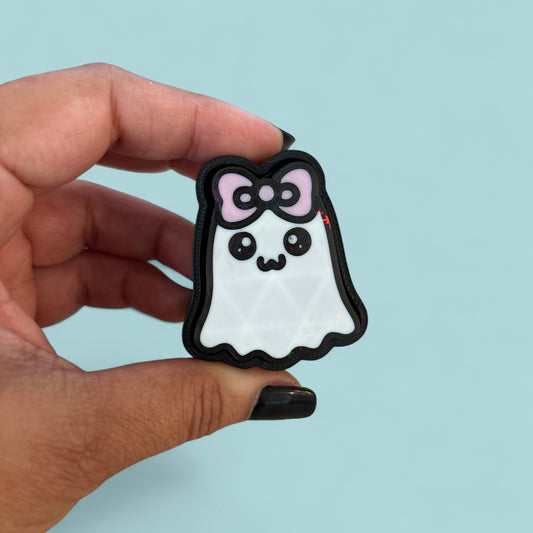Ghost with Bow Fidget Clicker