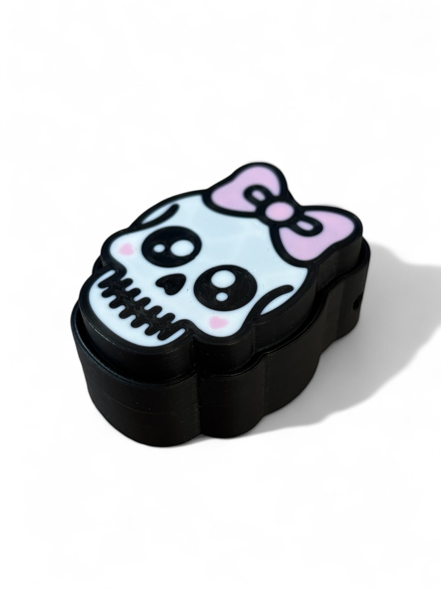 Skull with Bow Clicker Fidget