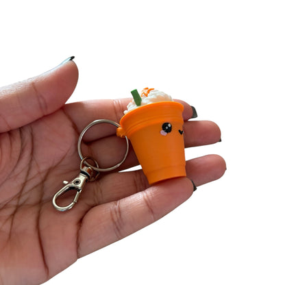 Pumpkin Spice Frappe Fidget Clicker Keychain