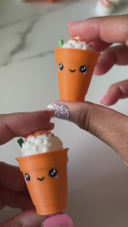 Pumpkin Spice Frappe Fidget Clicker Keychain