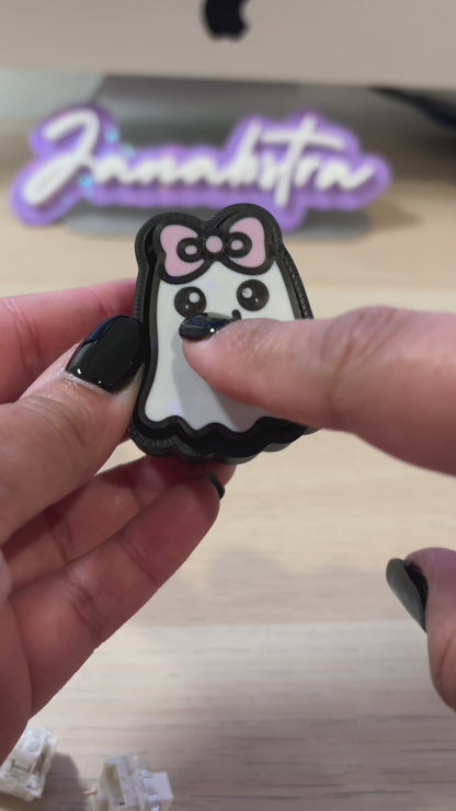 Ghost with Bow Fidget Clicker